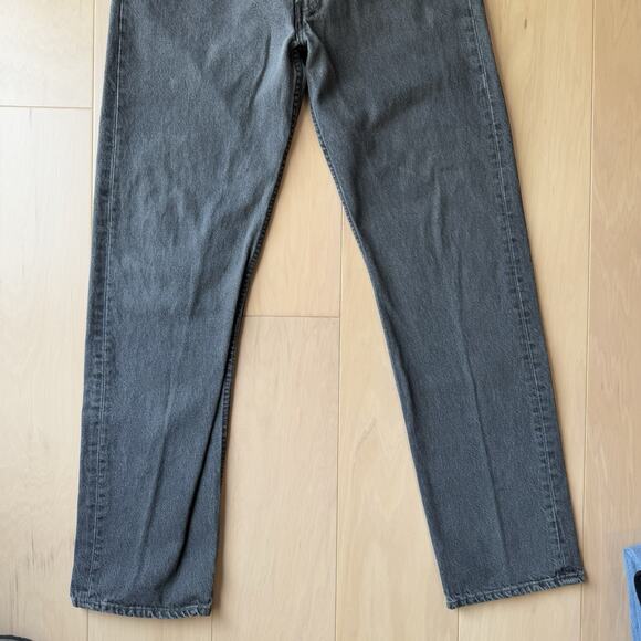 Vintage Levis 501 Jeans 34 Black 90s Made in USA Workwear Non Selvedge - Picture 4 of 10